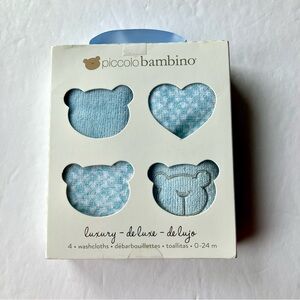 Piccolo Bambino Washcloths Gift box (4) - Blue